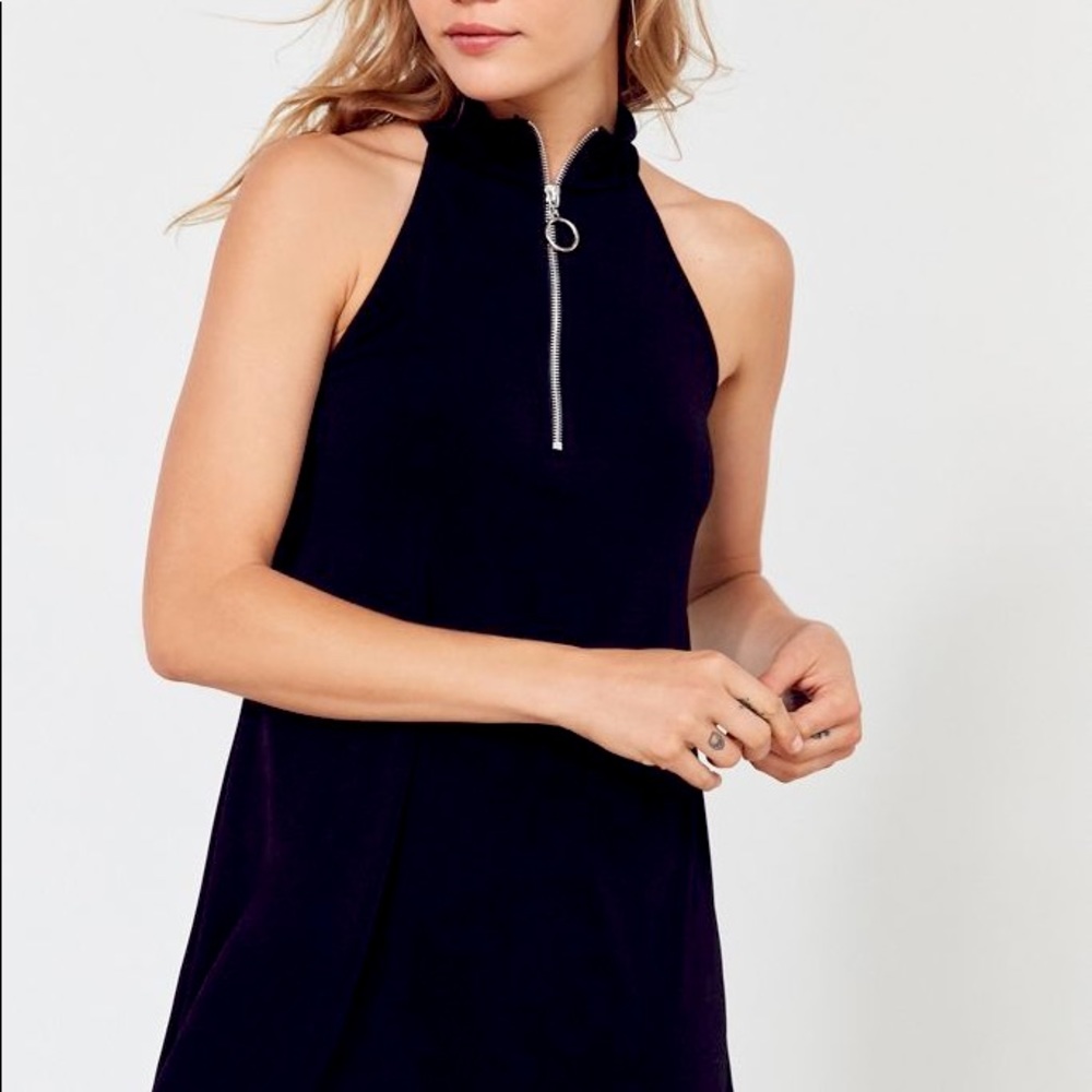 Silent + Noise O-Ring zip up front mini dress
